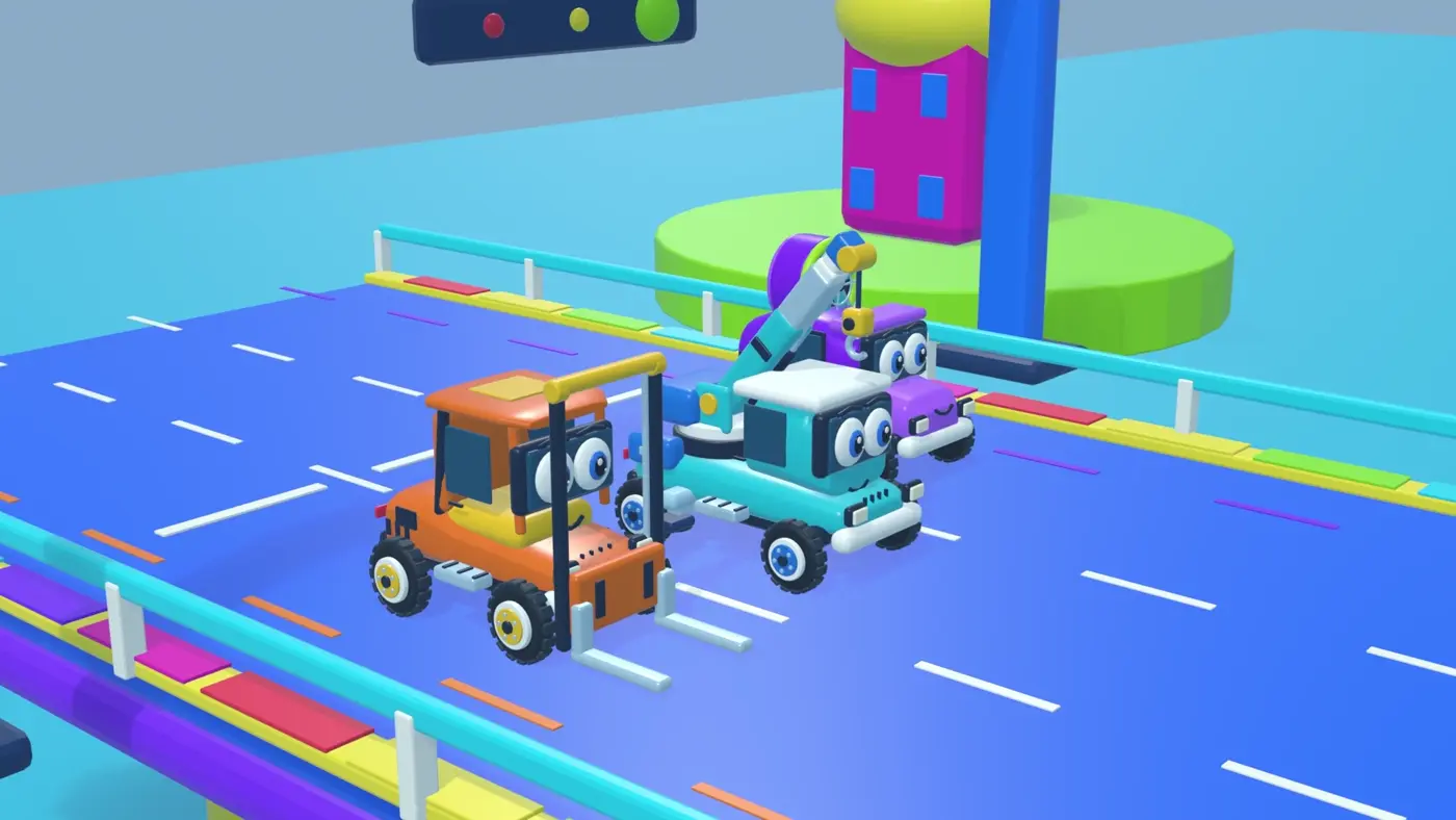 A colourful race course in the Vumibo world